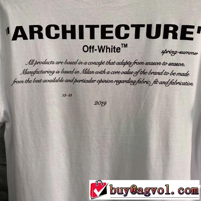off-white 19ss】 OW 19ss スタイリッシュに新着 Off-White オフホワイト 半袖Tシャツ 2019年最新ファッション