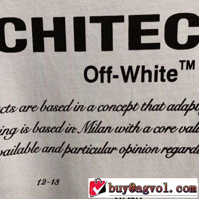 off-white 19ss】 OW 19ss スタイリッシュに新着 Off-White オフホワイト 半袖Tシャツ 2019年最新ファッション