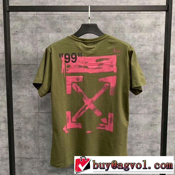 2019SSのトレンド商品 Off-White オフホワイト 半袖Tシャツ off-white 19ss】 OW 19ss 2色可選 夏らしい季節感