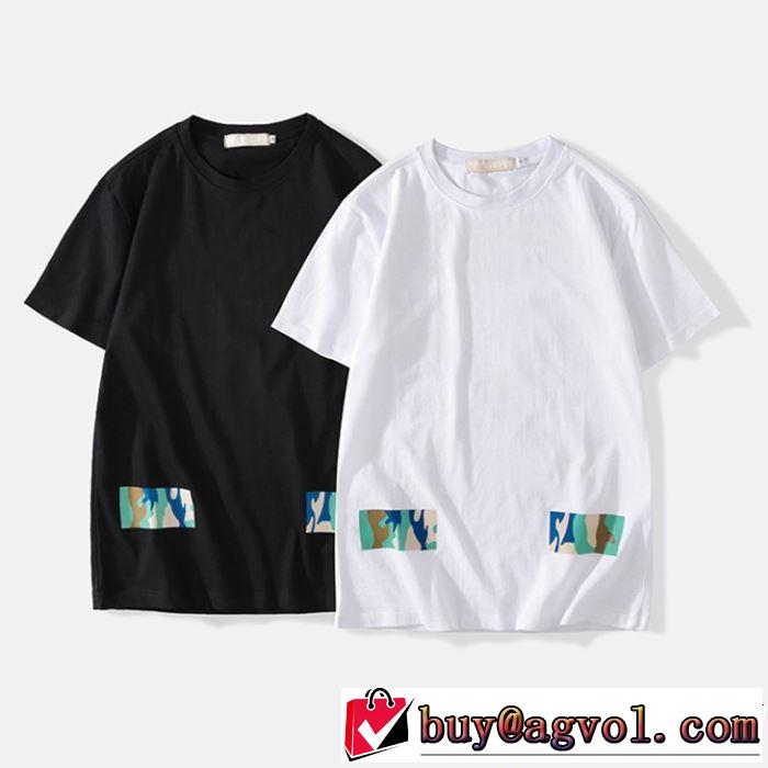 Off-White オフホワイト 半袖Tシャツ OFF-WHITE 2色可選 2019年春夏のトレンドアイテム 定番のスタイル春夏限定