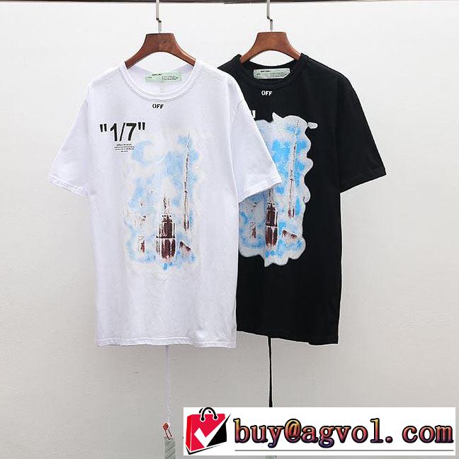  2色可選《2019年》今、注目のストリート季節感のあるファッション Off-White オフホワイト Tシャツ/半袖