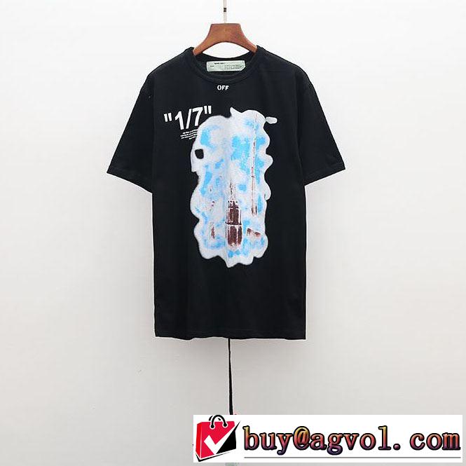 2色可選《2019年》今、注目のストリート季節感のあるファッション Off-White オフホワイト Tシャツ/半袖