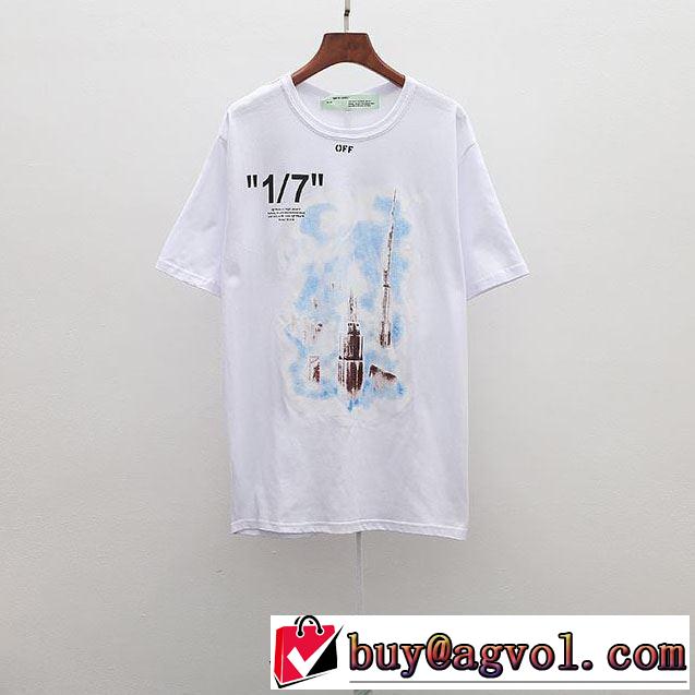 2色可選《2019年》今、注目のストリート季節感のあるファッション Off-White オフホワイト Tシャツ/半袖