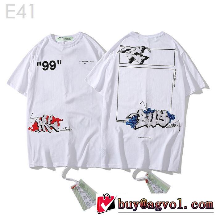  2019春夏は人気定番Off-White  2色可選オフホワイトブランドの話題の新作も！ Tシャツ/半袖