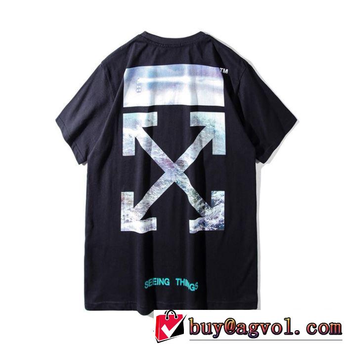 オフホワイト2019年夏の一押しファッションアイテム Tシャツ/半袖  魅力的なカラー使い  Off-White