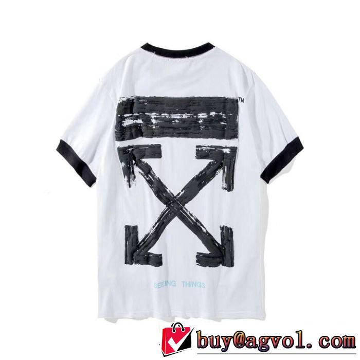  さわやか夏スタイル新品  Off-White 2色可選 オフホワイト Tシャツ/半袖 2019年春夏シーズンの人気