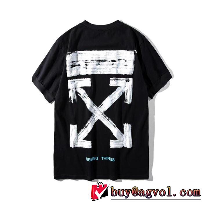 さわやか夏スタイル新品  Off-White 2色可選 オフホワイト Tシャツ/半袖 2019年春夏シーズンの人気