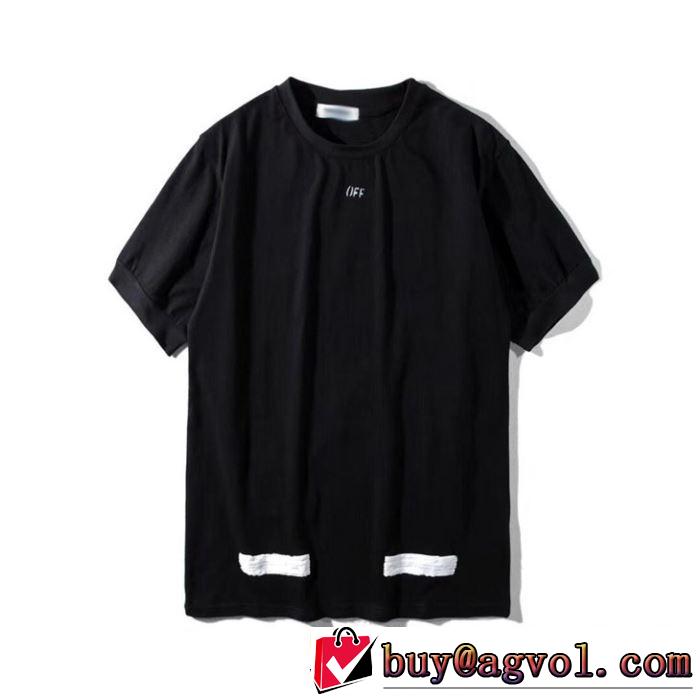 さわやか夏スタイル新品  Off-White 2色可選 オフホワイト Tシャツ/半袖 2019年春夏シーズンの人気