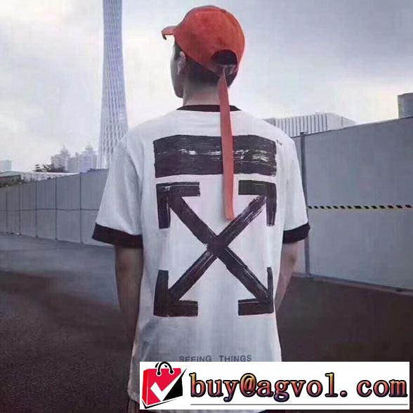 さわやか夏スタイル新品  Off-White 2色可選 オフホワイト Tシャツ/半袖 2019年春夏シーズンの人気