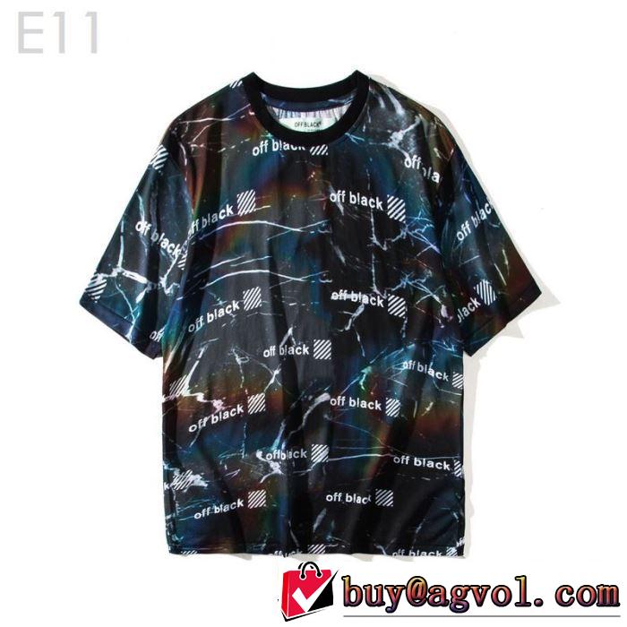  すっきりした印象に Off-White オフホワイトおしゃれな夏ファッション2019 Tシャツ/半袖 2色可選