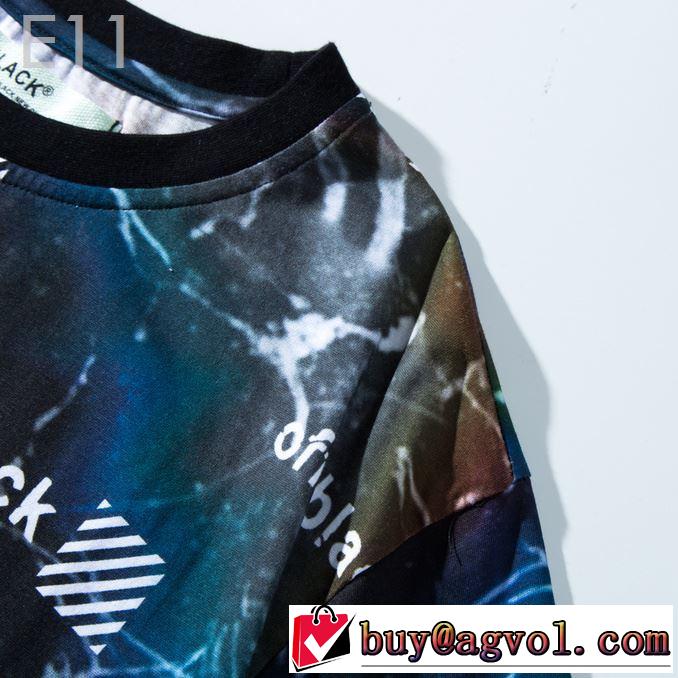 すっきりした印象に Off-White オフホワイトおしゃれな夏ファッション2019 Tシャツ/半袖 2色可選