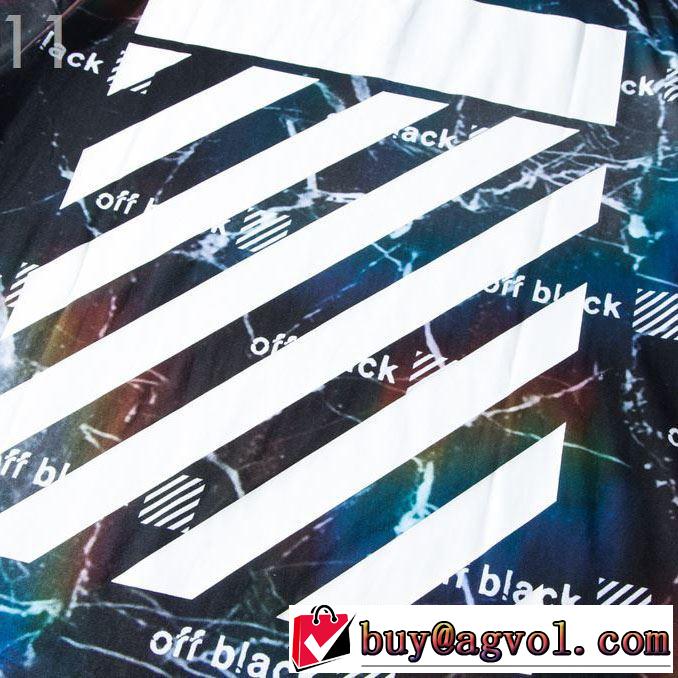 すっきりした印象に Off-White オフホワイトおしゃれな夏ファッション2019 Tシャツ/半袖 2色可選