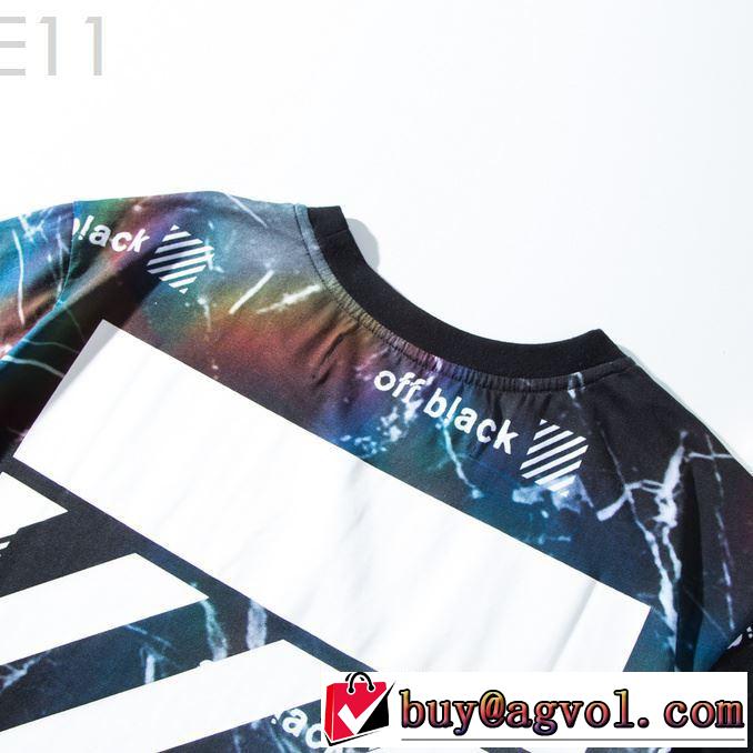 すっきりした印象に Off-White オフホワイトおしゃれな夏ファッション2019 Tシャツ/半袖 2色可選