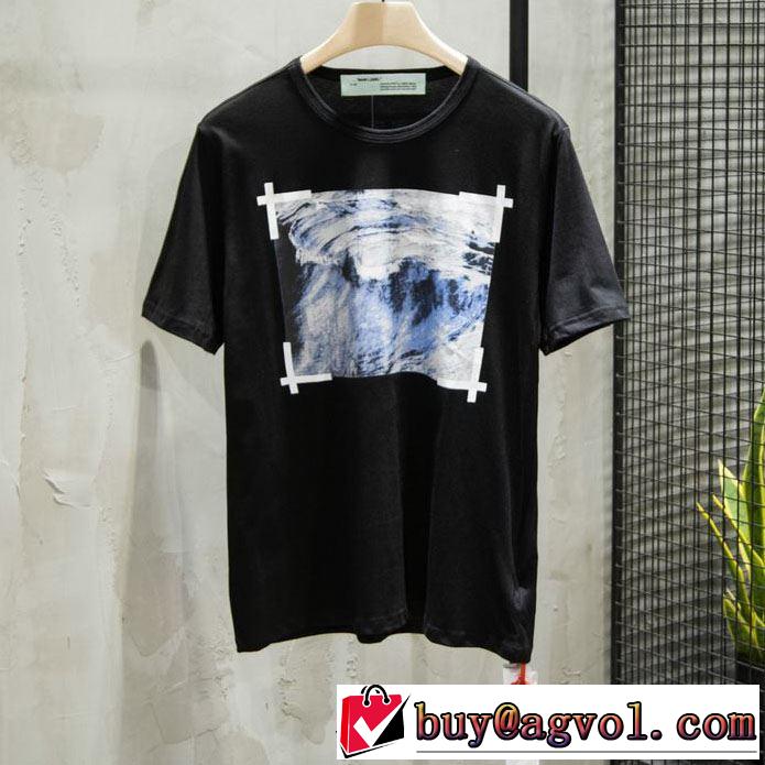  Off-Whiteおしゃれな夏ファッション2019 オフホワイト Tシャツ/半袖  絶妙にオシャレ人気アイテム