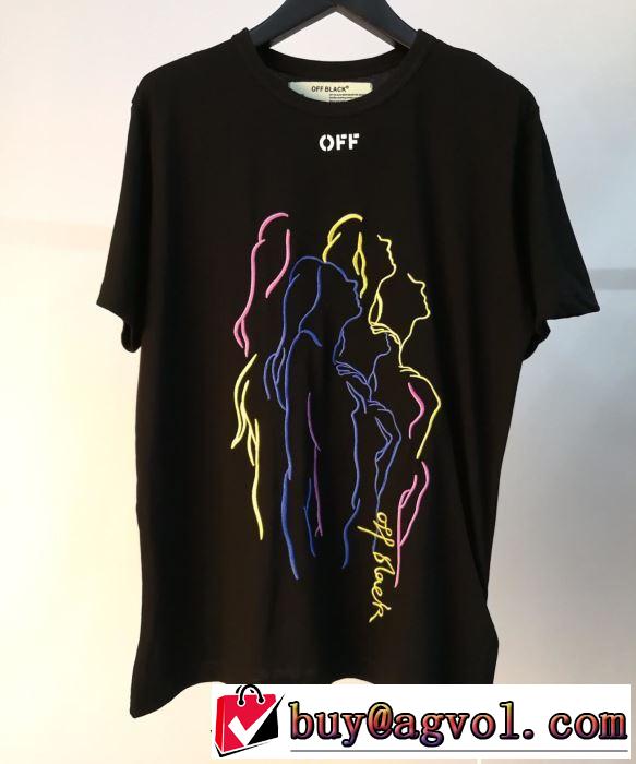 2色可選 Off-White元気な印象のコーデオフホワイト Tシャツ/半袖 2019春夏人気トレンドアイテム