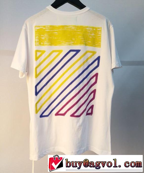 2色可選 Off-White元気な印象のコーデオフホワイト Tシャツ/半袖 2019春夏人気トレンドアイテム