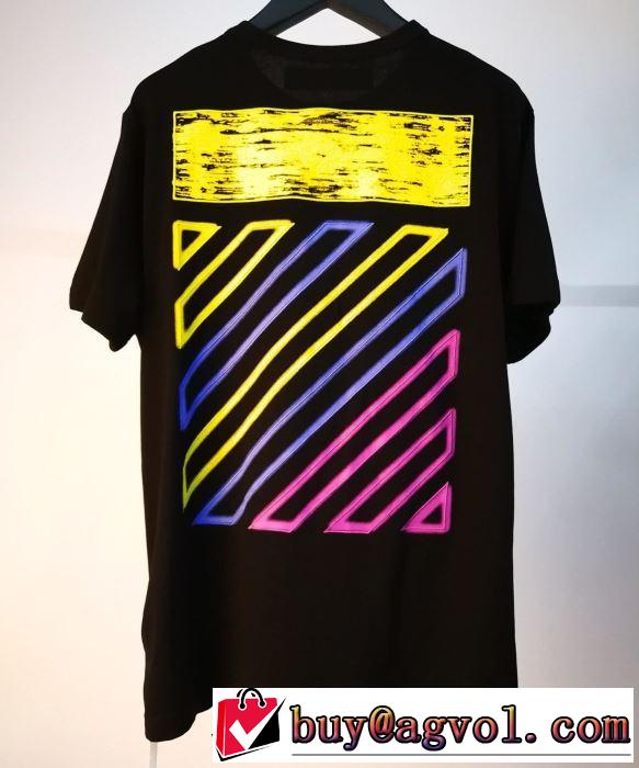 2色可選 Off-White元気な印象のコーデオフホワイト Tシャツ/半袖 2019春夏人気トレンドアイテム