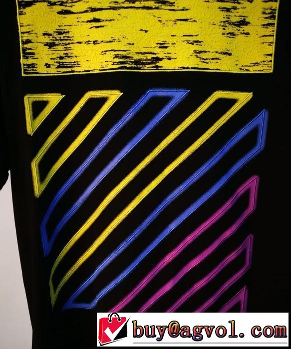 2色可選 Off-White元気な印象のコーデオフホワイト Tシャツ/半袖 2019春夏人気トレンドアイテム