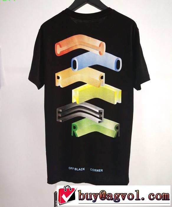 海外セレブは大人気 Off-White オフホワイト Tシャツ/半袖2019春夏人気トレンドアイテム 2色可選