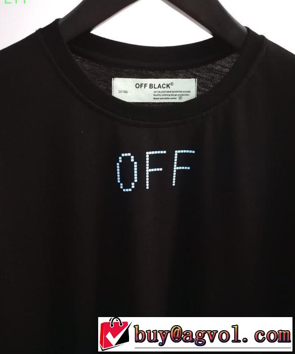 海外セレブは大人気 Off-White オフホワイト Tシャツ/半袖2019春夏人気トレンドアイテム 2色可選