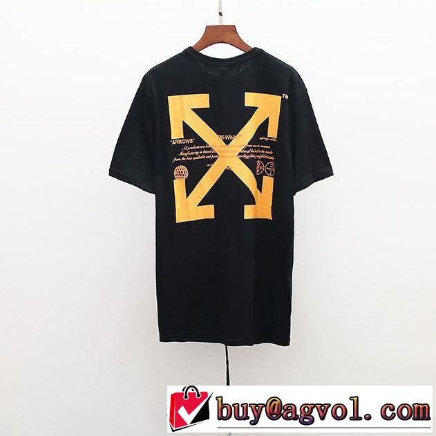 グッと大人っぽい印象に Off-White  Tシャツ/半袖 2色可選オフホワイト 《2019年》今、注目のストリート