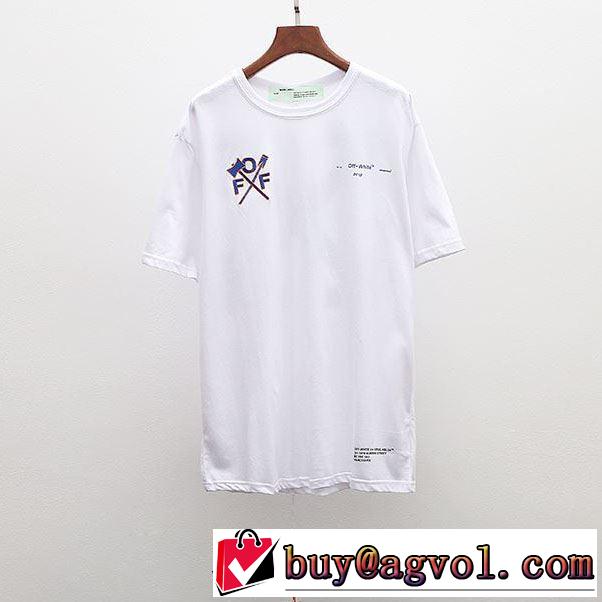 グッと大人っぽい印象に Off-White  Tシャツ/半袖 2色可選オフホワイト 《2019年》今、注目のストリート
