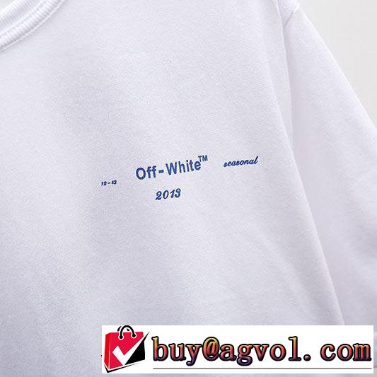 グッと大人っぽい印象に Off-White  Tシャツ/半袖 2色可選オフホワイト 《2019年》今、注目のストリート