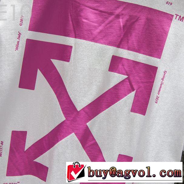 派手にはなりすぎず Off-White 2019春夏人気 オフホワイト Tシャツ/半袖  特に夏は人気アイテム