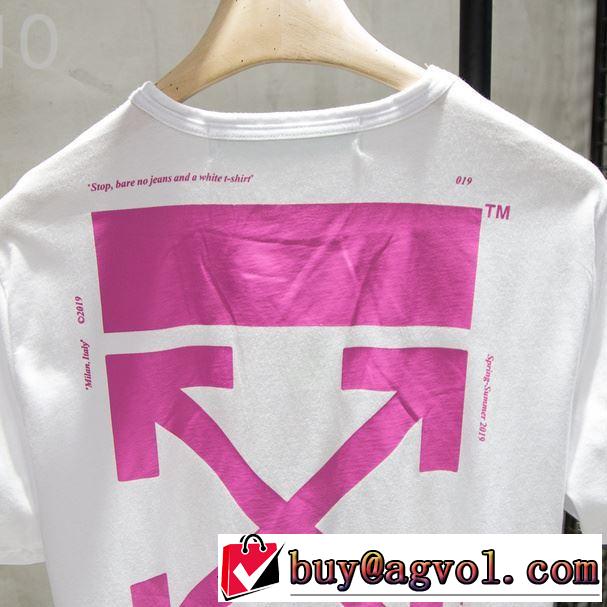 派手にはなりすぎず Off-White 2019春夏人気 オフホワイト Tシャツ/半袖  特に夏は人気アイテム