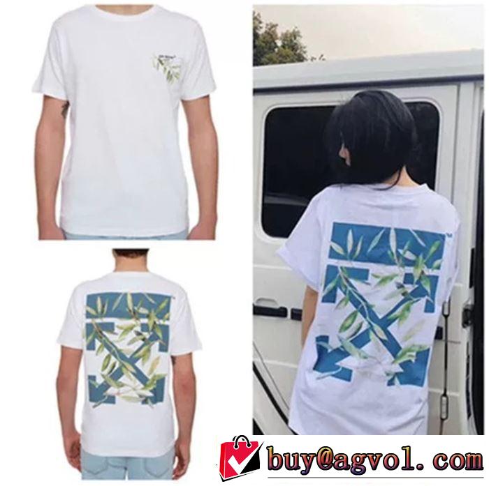  素敵カジュアル春夏新品 Off-White おしゃれな夏ファッション2019オフホワイト Tシャツ/半袖 2色可選