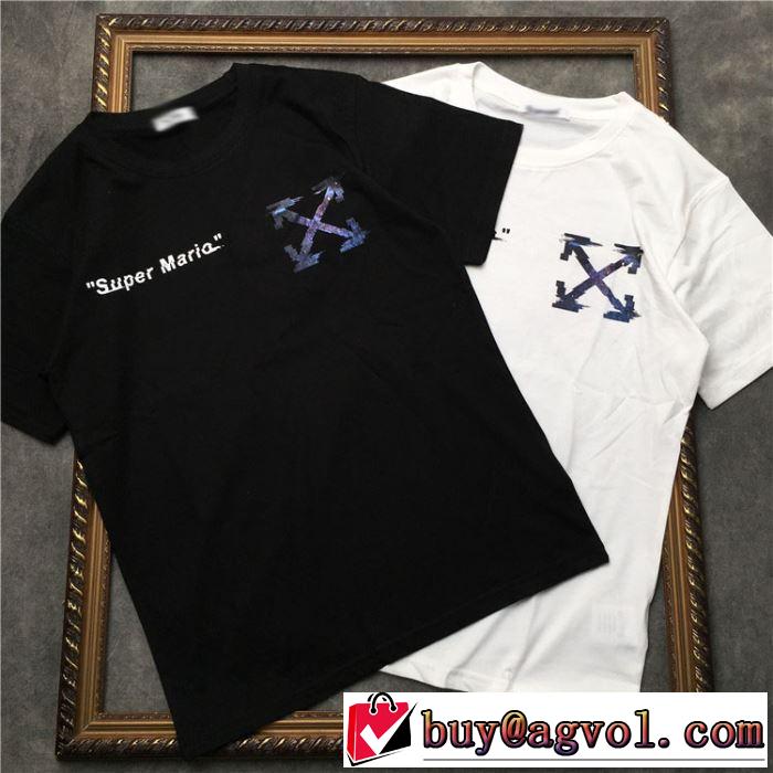 2019年春夏シーズンの人気 Off-White オフホワイト Tシャツ/半袖 2色可選優しい雰囲気スタイリッシュに