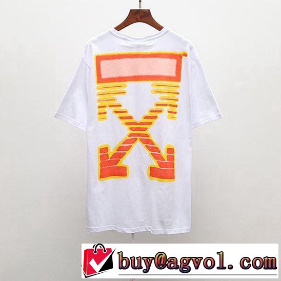 今流行りの最新コレクション Off-White オフホワイト Tシャツ/半袖 《2019年》今、注目のストリート 2色可選