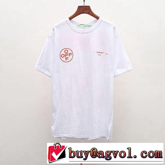 今流行りの最新コレクション Off-White オフホワイト Tシャツ/半袖 《2019年》今、注目のストリート 2色可選
