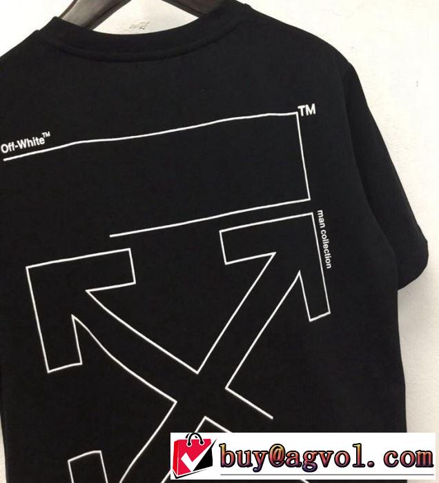 夏おすすめ人気ブランドアイテム Off-White 2019春夏は人気定番オフホワイト Tシャツ/半袖 2色可選