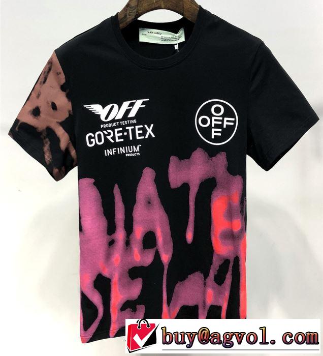 Off-Whiteオシャレアイテム オフホワイト Tシャツ/半袖 2色可選 2019春夏は人気定番