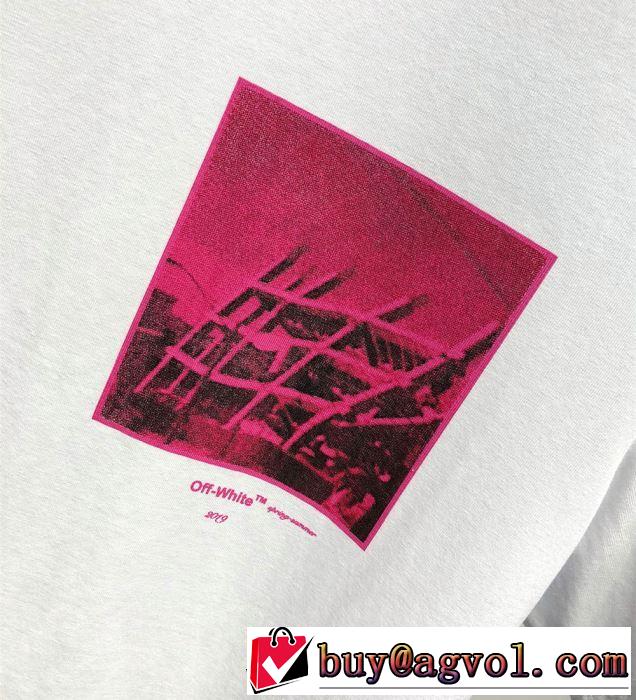 絶妙にオシャレ人気アイテム Tシャツ/半袖 2色可選  Off-White 2019年春夏シーズンの人気 オフホワイト
