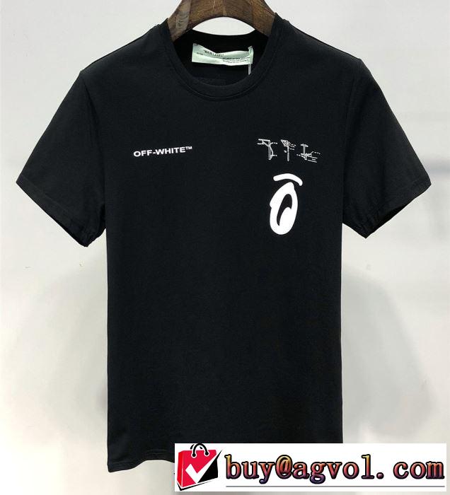 ぜひ今年のトレンドをチェック Off-White オフホワイト Tシャツ/半袖 2色可選 2019年夏