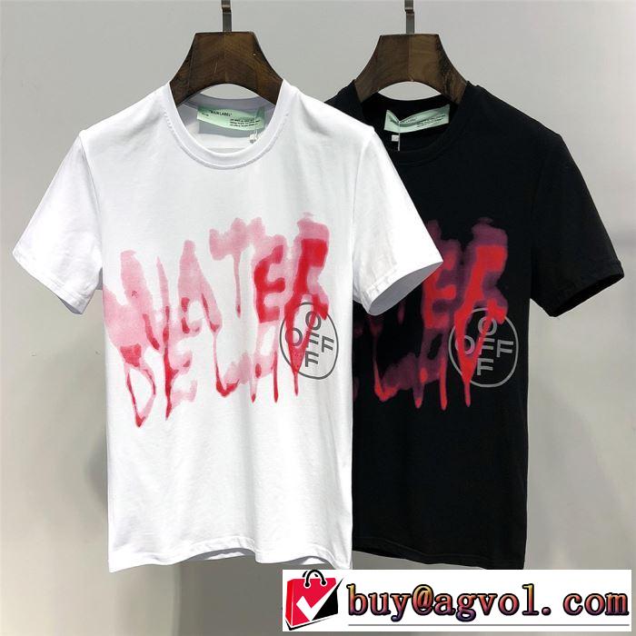  今風の着こなし新品 Off-White オフホワイト Tシャツ/半袖 2色可選 2019SS毎年トレンドアイテムが出る