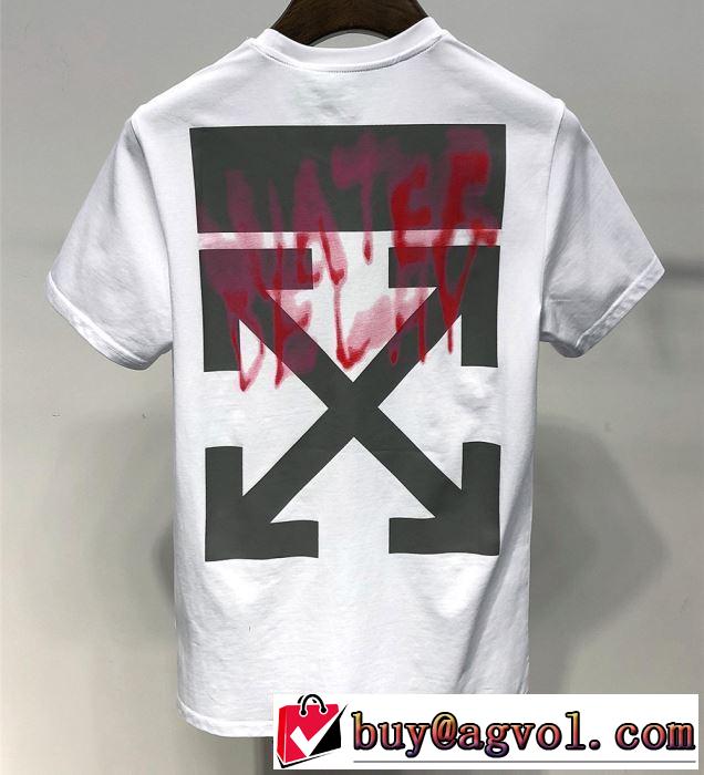 今風の着こなし新品 Off-White オフホワイト Tシャツ/半袖 2色可選 2019SS毎年トレンドアイテムが出る