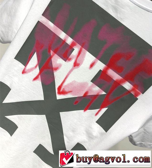 今風の着こなし新品 Off-White オフホワイト Tシャツ/半袖 2色可選 2019SS毎年トレンドアイテムが出る