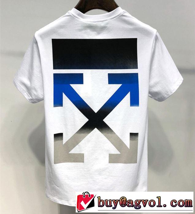 特に夏は人気アイテム Off-White オフホワイト Tシャツ/半袖《2019年》今、注目のストリート  2色可選