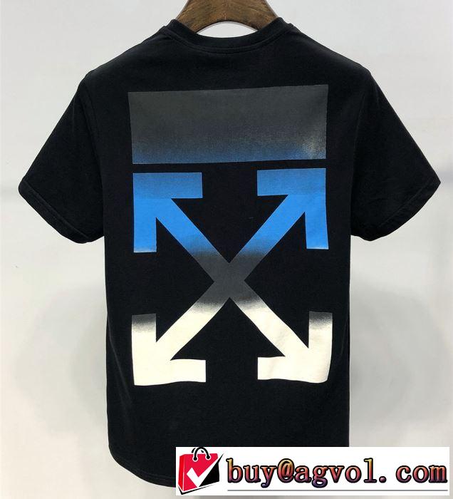 特に夏は人気アイテム Off-White オフホワイト Tシャツ/半袖《2019年》今、注目のストリート  2色可選