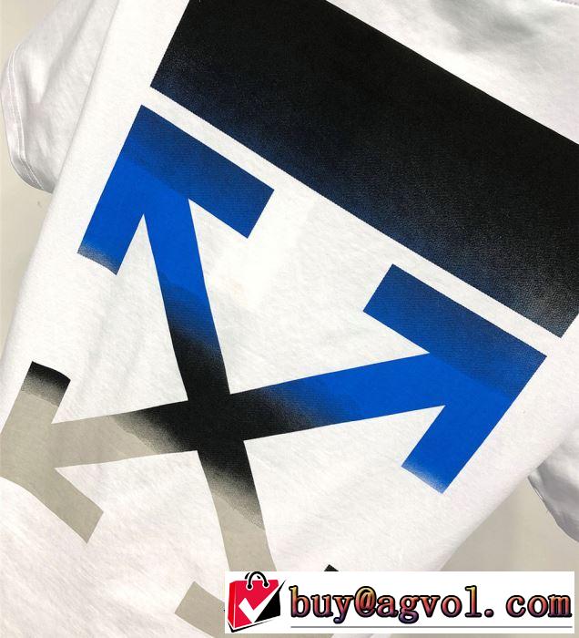 特に夏は人気アイテム Off-White オフホワイト Tシャツ/半袖《2019年》今、注目のストリート  2色可選
