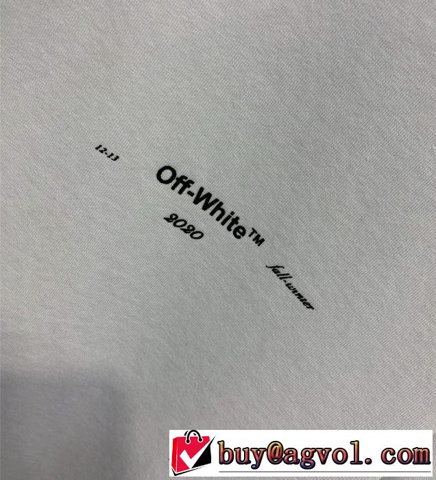 特に夏は人気アイテム Off-White オフホワイト Tシャツ/半袖《2019年》今、注目のストリート  2色可選