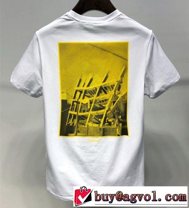 夏らしい季節感 Tシャツ/半袖 2019春夏人気トレンドアイテム 2色可選Off-White オフホワイト