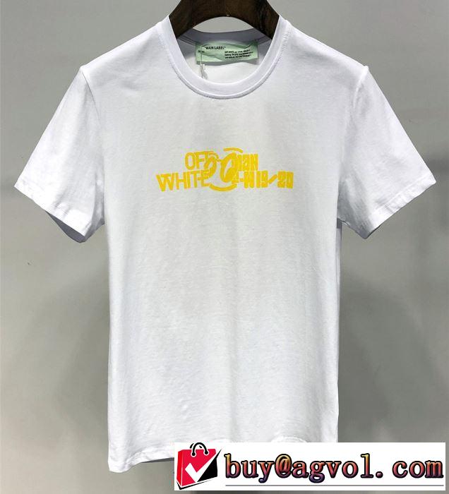 夏らしい季節感 Tシャツ/半袖 2019春夏人気トレンドアイテム 2色可選Off-White オフホワイト