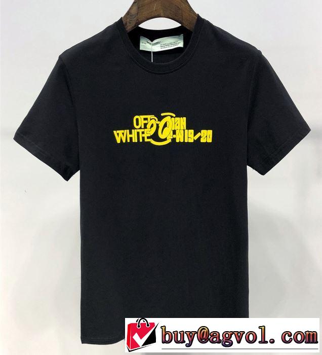 夏らしい季節感 Tシャツ/半袖 2019春夏人気トレンドアイテム 2色可選Off-White オフホワイト