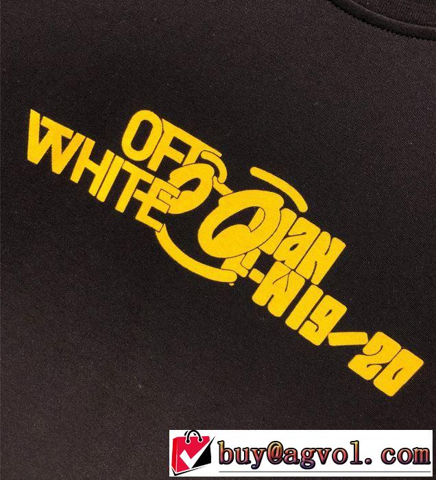 夏らしい季節感 Tシャツ/半袖 2019春夏人気トレンドアイテム 2色可選Off-White オフホワイト