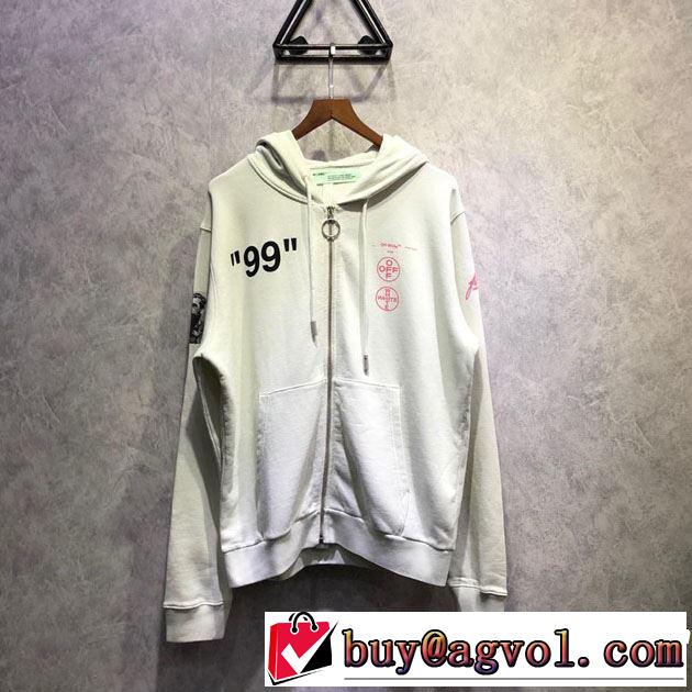 Off-White オフホワイト フード付きコート 2019夏ファション新品 春夏シンプルファッションでOK！