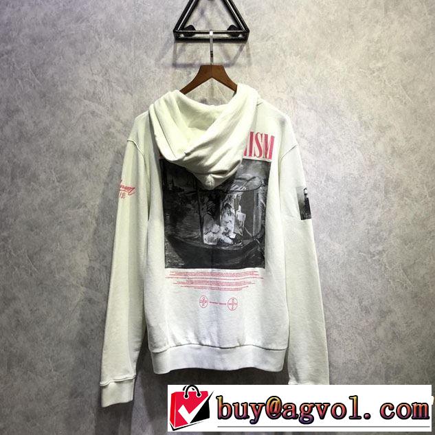 Off-White オフホワイト フード付きコート 2019夏ファション新品 春夏シンプルファッションでOK！